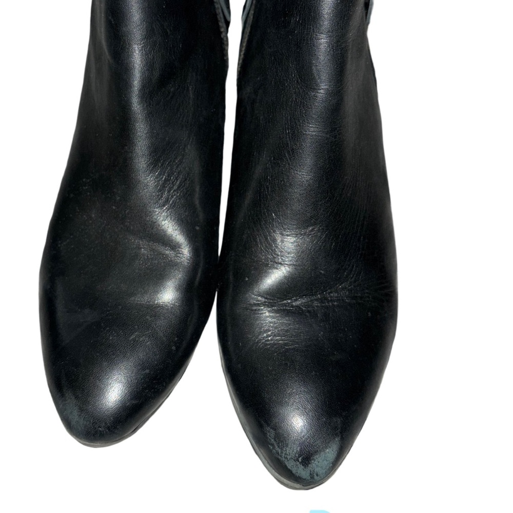 Frye Judith Black Leather Zip Ankle Booties 9.5 - Picture 8 of 9
